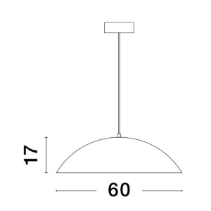 Pendul LED dimabil design modern GLIM alb 60cm - Img 3
