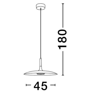 Pendul LED, Lustra design modern Lusu 45cm 148244 universul-luminii.ro