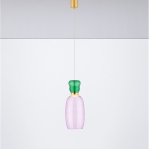 Pendul LED, Lustra design modern Pluma verde/ violet 228724 universul-luminii.ro