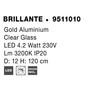 Pendul LED modern design elegant BRILLANTE 201264 universul-luminii.ro