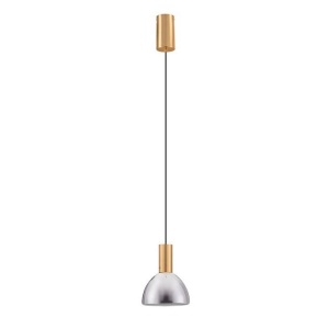 Pendul LED modern, Metal, Sticla, Fumuriu, Voi