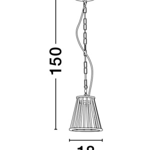 Pendul LED pentru exterior design modern IP65 Carina negru 129824 universul-luminii.ro
