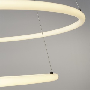 Pendul, Lustra suspendata cu 2 inele, design modern LED, Revolve - Img 5