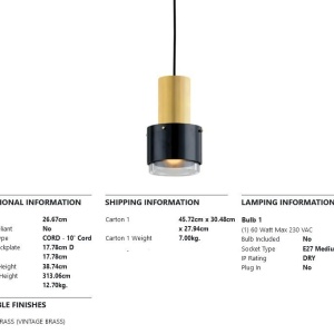 Pendul LUX MELROSE, transparent 125184 universul-luminii.ro