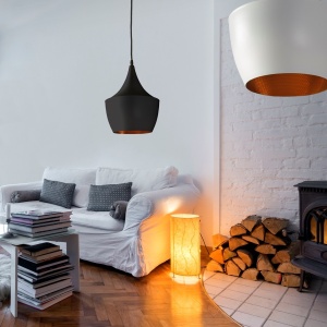 Pendul modern design nordic ORIENT negru/auriu - Img 2