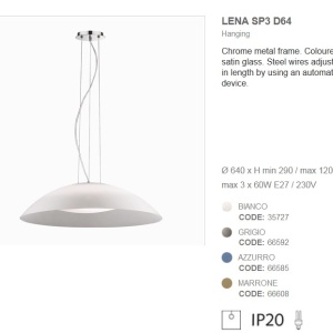 Pendul modern diam. 64cm LENA SP3 D64 Bianco 035727 50074 universul-luminii.ro