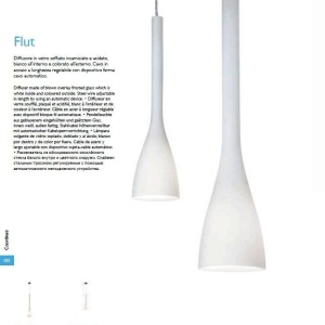 Pendul modern diametru 14,5 cm FLUT SP1 BIG bianco 035666 42484 universul-luminii.ro