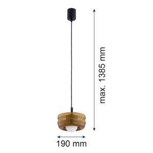 Pendul modern, Living, Hol, Scara, Sticla, Chihlimbar, TEVO 245664 universul-luminii.ro