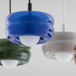 Pendul modern, Living, Hol, Scara, Sticla, Cobalt, TEVO 245684 universul-luminii.ro