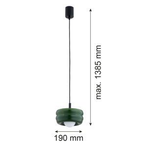 Pendul modern, Living, Hol, Scara, Sticla, Verde, TEVO 245654 universul-luminii.ro