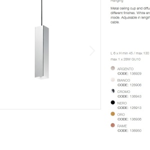 Pendul modern SKY SP1 NERO 126913 52414 universul-luminii.ro