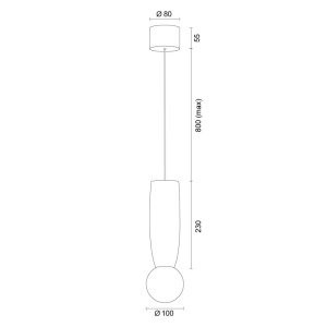 Pendul realizat manual din ceramica IP44 BOLL 8937 - Img 9