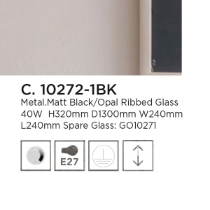 Pendul sticla deco stil modern LUMINA 10272-1BK SRT 86574 universul-luminii.ro