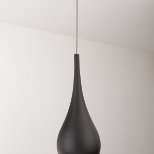 Pendul stil modern diam.20cm DROP negru 66314 universul-luminii.ro