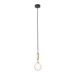 Pendul suspendat din metal auriu 31cm si glob sticla Ero I - Img 2