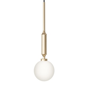 Pendul suspendat din metal auriu 43cm si glob sticla Ero I - Img 4