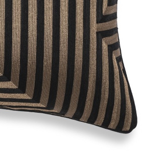 Perna decorativa LUX Spray 50x50cm, negru/ auriu 115069 HZ - Img 3