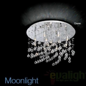 Plafonier cristal Venezian diam. 26cm MOONLIGHT PL5 cromo 094649 49614 universul-luminii.ro