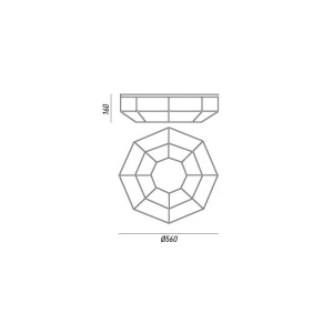 Plafonier design clasic finisaj brunito Il Rilegato 380.00.80 54004 universul-luminii.ro
