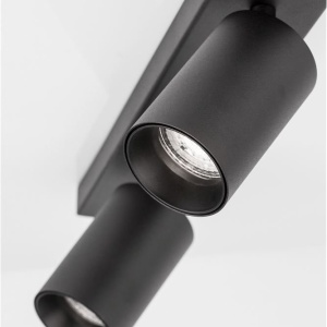 Plafoniera 2L design modern TOD negru 129654 universul-luminii.ro