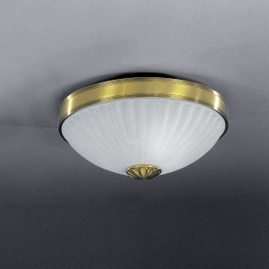 Plafoniera clasic design italian din alama, sticla 3022 RA-PL. 3022/2 102694 universul-luminii.ro