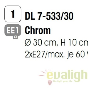 Plafoniera clasica diam.30cm Era DL 7-533/30 chrom OR 63974 universul-luminii.ro