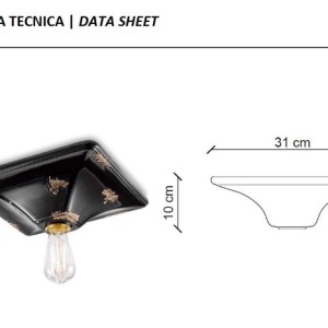 Plafoniera clasica realizata manual din ceramica TRIESTE 218364 universul-luminii.ro