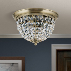 Plafoniera cristal Asfour design elegant lux PLAFOND D-35cm alama 156634 universul-luminii.ro