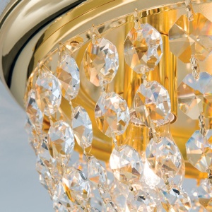 Plafoniera cristal Asfour design elegant lux PLAFOND D-47cm aurie 234804 universul-luminii.ro
