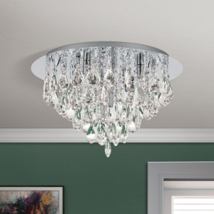 Plafoniera cristal K9 design elegant CELESTE D-45 crom 156474 universul-luminii.ro