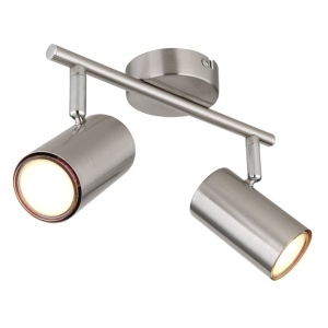 Plafoniera cu 2 Spoturi directionabile ALLVI nickel