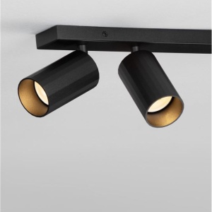 Plafoniera cu 2 spoturi GU10 ZELOS negru 630724 universul-luminii.ro