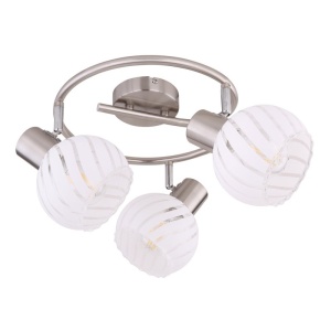 Plafoniera cu 3 spoturi design modern WILLY nichel 114274 universul-luminii.ro
