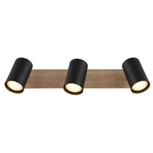 Plafoniera cu 3 Spoturi directionabile LINCA natur/negru 240194 universul-luminii.ro