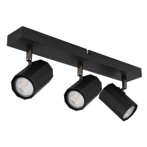 Plafoniera cu 3 Spoturi directionabile metal negru JAMES 249044 universul-luminii.ro