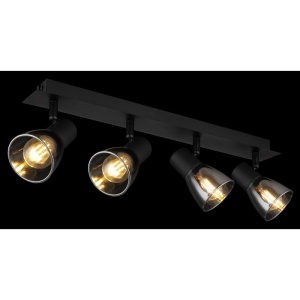 Plafoniera cu 4 spoturi directionabile design modern CLAUDE negru 114044 universul-luminii.ro