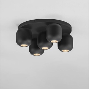 Plafoniera cu 5 spoturi metal negru MARLIN 626014 universul-luminii.ro