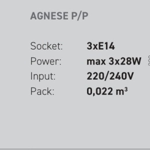 Plafoniera cu sticla efect grafic AGNESE 227904 universul-luminii.ro