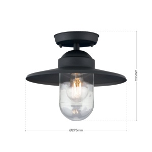 Plafoniera de exterior stil vintage IP44 EDWARD antracit 235954 universul-luminii.ro