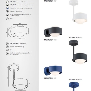 Plafoniera design minimalist Massimo plus negru 90264 universul-luminii.ro