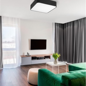 Plafoniera design modern 46x46cm Ragu negru NVL-866607 77484 universul-luminii.ro