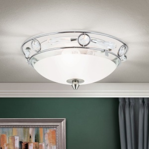 Plafoniera design modern OPALDESIGN 24cm, satin 163464 universul-luminii.ro