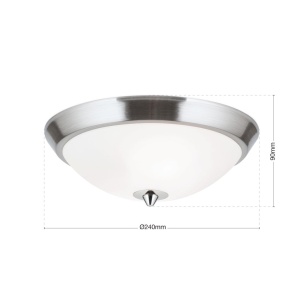 Plafoniera design modern OPALDESIGN 24cm, satin 241374 universul-luminii.ro