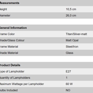 Plafoniera diametru 26cm, Rima satin chrome NU 9-310/26 Titan OR 94894 universul-luminii.ro