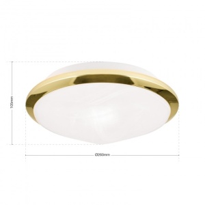 Plafoniera diametru 26cm, Rima shiny brass NU 9-310/26 MS OR 197644 universul-luminii.ro