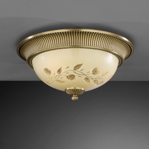 Plafoniera din alama cu sticla decorata design italian D-40cm 6208 101724 universul-luminii.ro