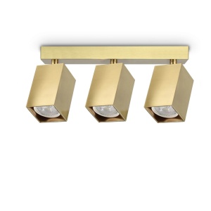 Plafoniera DYNAMITE PL3 LINEAR SQUARE OTTONE