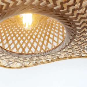 Plafoniera Eco, Bambus, Madura nat/brown, M 243444 universul-luminii.ro