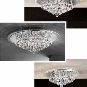 Plafoniera eleganta cristal K9 diam. 38cm Gloria DLU 2378/4/38 chrom OR 181414 universul-luminii.ro