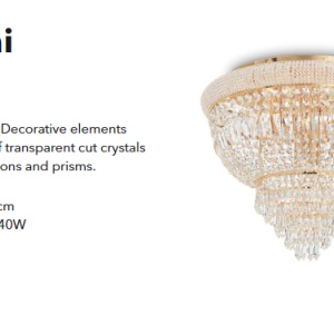 Plafoniera eleganta design clasic DUBAI PL6 OTTONE 201016 66074 universul-luminii.ro